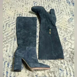 NEW Alberto Fermani Leather / Suede Blue Boots SIZE 37